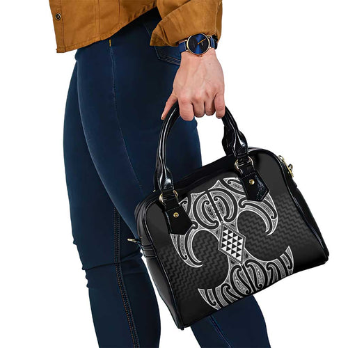Ma Maori Ta Moko Poutama Art Shoulder Handbag