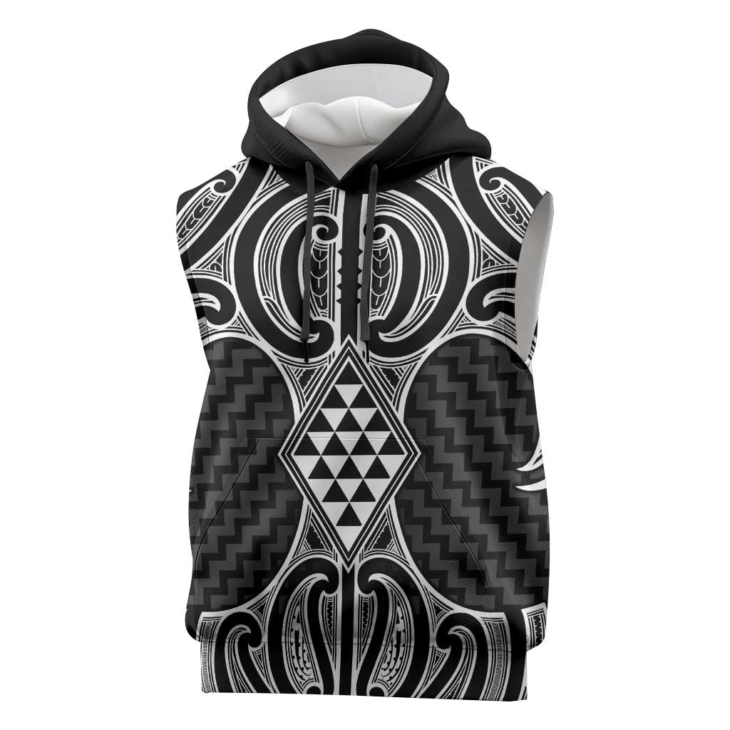 Ma Maori Ta Moko Poutama Art Sleeveless Hoodie - Aussie Hoodie