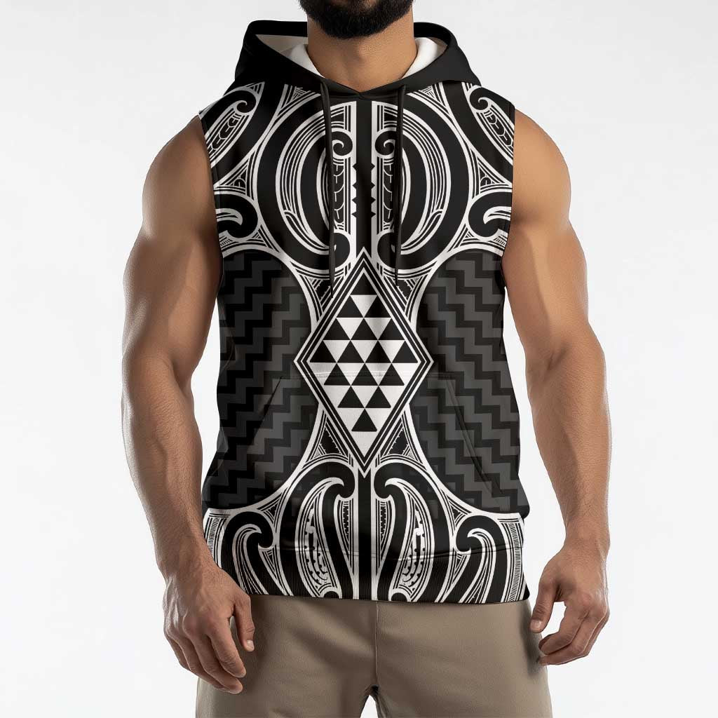 Ma Maori Ta Moko Poutama Art Sleeveless Hoodie - Aussie Hoodie