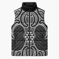 Ma Maori Ta Moko Poutama Art Sleeveless Puffer Jacket - Aussie Hoodie