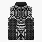 Ma Maori Ta Moko Poutama Art Sleeveless Puffer Jacket - Aussie Hoodie