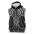 Ma Maori Ta Moko Poutama Art Sleeveless Zip Hoodie LT9