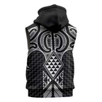 Ma Maori Ta Moko Poutama Art Sleeveless Zip Hoodie LT9