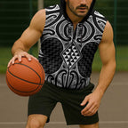 Ma Maori Ta Moko Poutama Art Sleeveless Zip Hoodie LT9