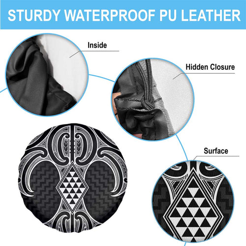 Ma Maori Ta Moko Poutama Art Spare Tire Cover