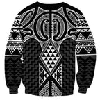 Ma Maori Ta Moko Poutama Art Sweatshirt