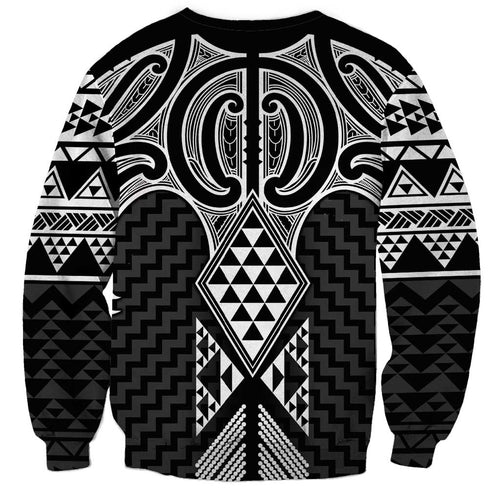 Ma Maori Ta Moko Poutama Art Sweatshirt
