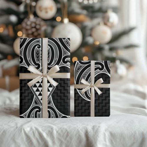 Ma Maori Ta Moko Poutama Art Wrapping Paper - Aussie Hoodie