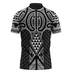 Ma Maori Ta Moko Poutama Art Zipper Polo Shirt - Aussie Hoodie