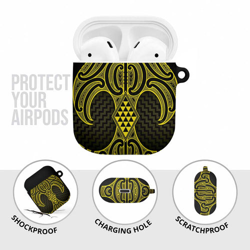 Mahi-dawg Maori Ta Moko Poutama Art AirPods Case - Aussie Hoodie