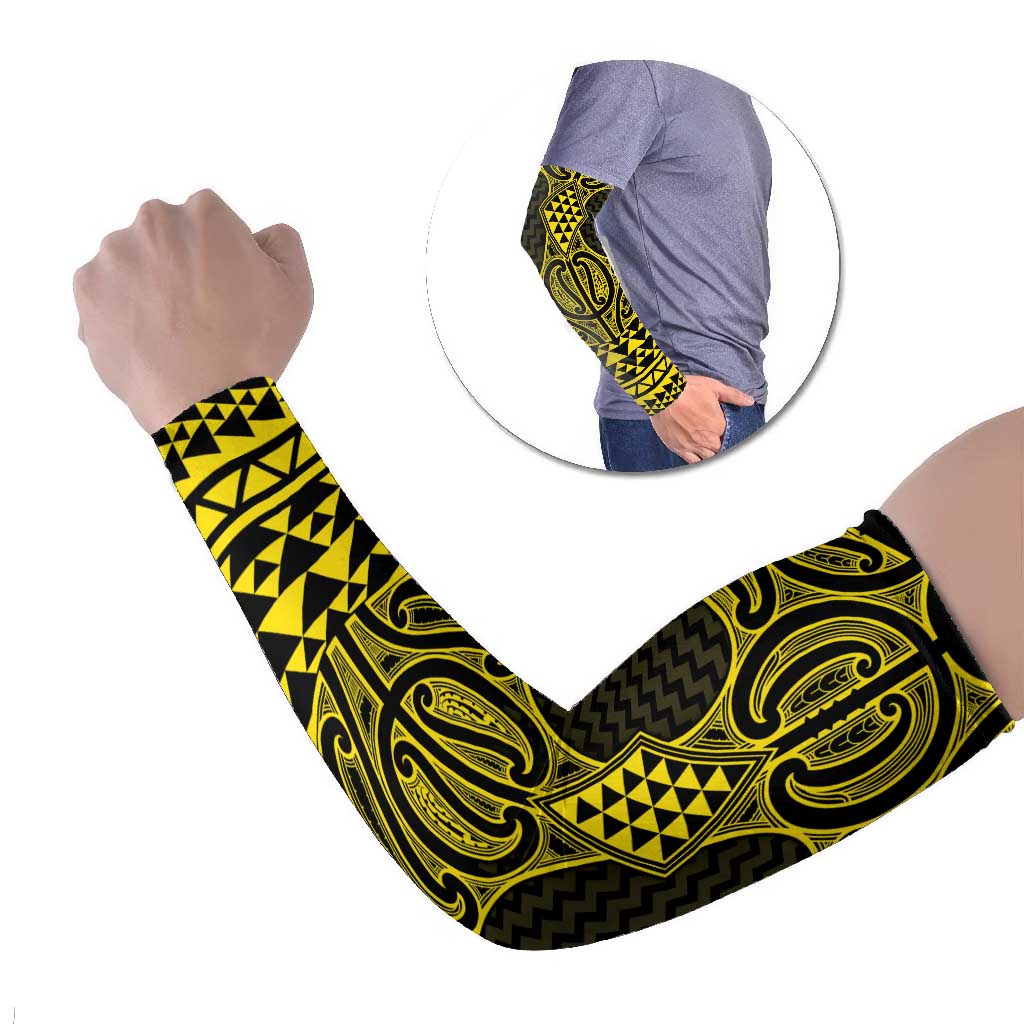 Mahi-dawg Maori Ta Moko Poutama Art Arm Sleeves - Aussie Hoodie