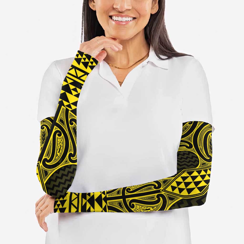 Mahi-dawg Maori Ta Moko Poutama Art Arm Sleeves - Aussie Hoodie