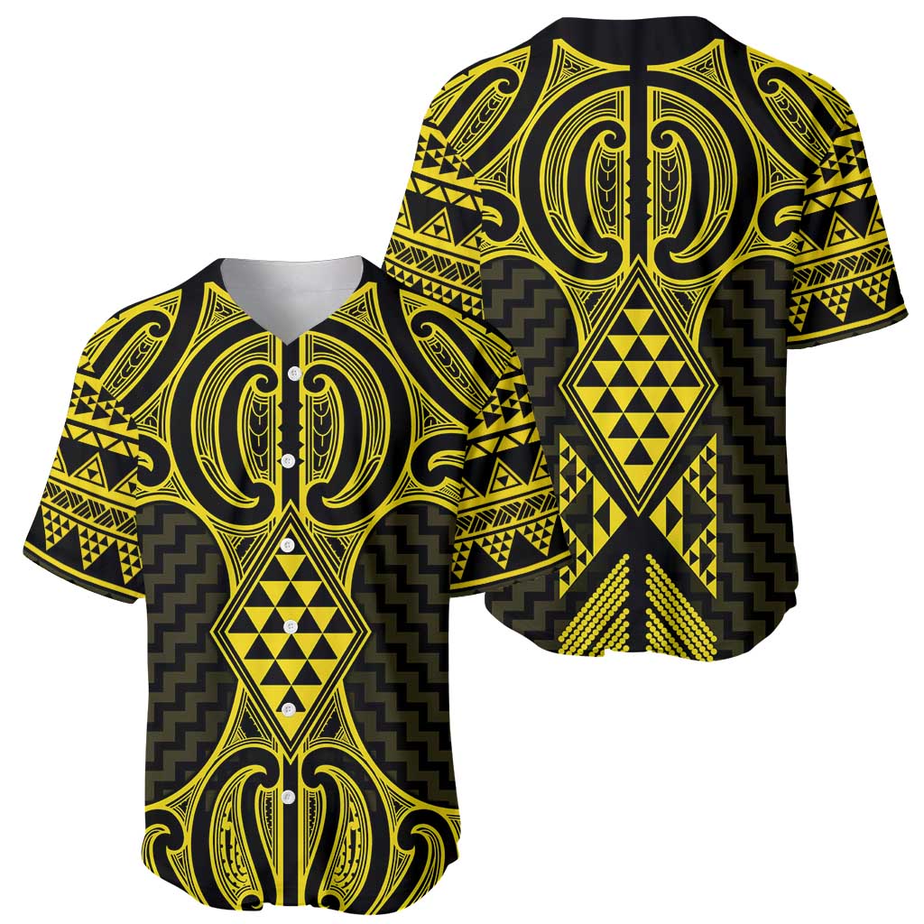 Mahi-dawg Maori Ta Moko Poutama Art Baseball Jersey
