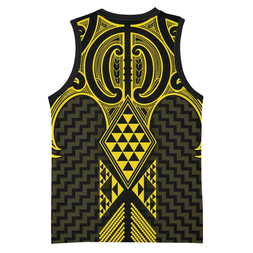 Mahi-dawg Maori Ta Moko Poutama Art Basketball Jersey - Aussie Hoodie