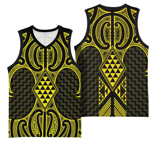 Mahi-dawg Maori Ta Moko Poutama Art Basketball Jersey - Aussie Hoodie
