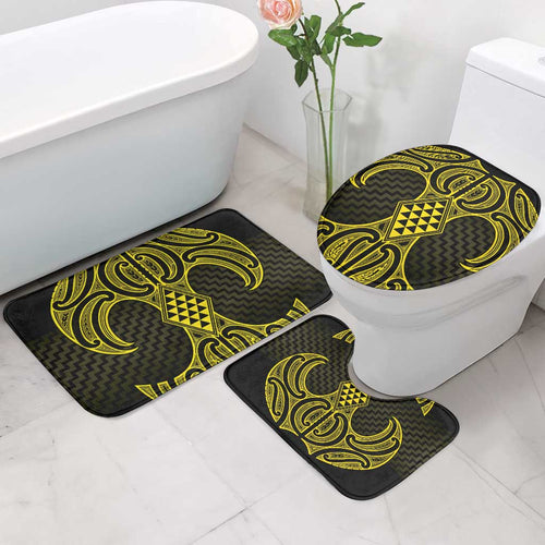 Mahi-dawg Maori Ta Moko Poutama Art Bathroom Set - Aussie Hoodie