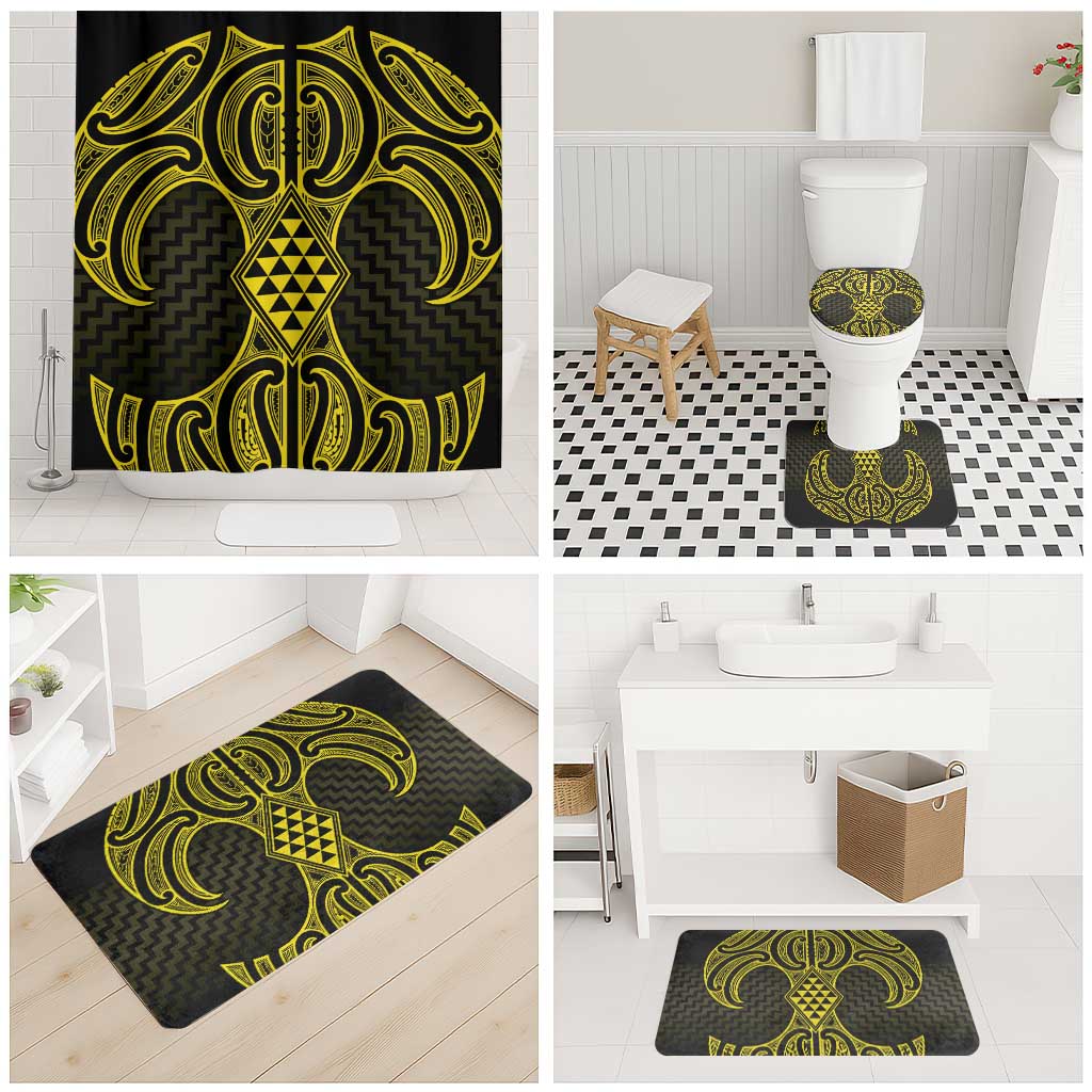 Mahi-dawg Maori Ta Moko Poutama Art Bathroom Set - Aussie Hoodie