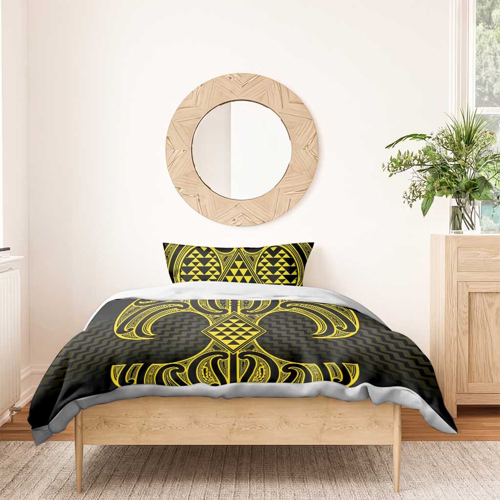Mahi-dawg Maori Ta Moko Poutama Art Bedding Set