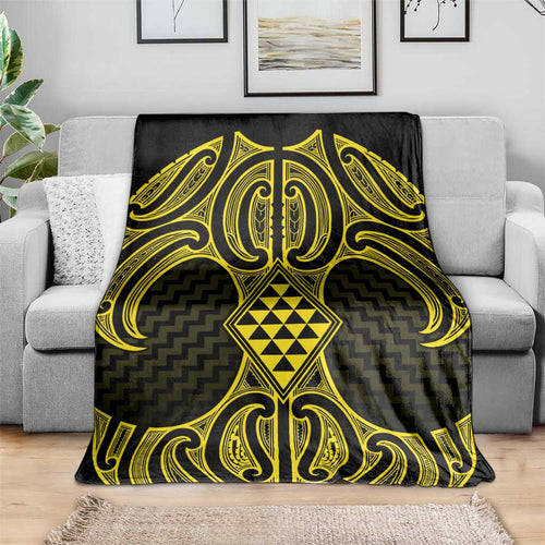 Mahi-dawg Maori Ta Moko Poutama Art Blanket