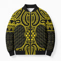 Mahi-dawg Maori Ta Moko Poutama Art Bomber Puffer Jacket - Aussie Hoodie