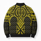 Mahi-dawg Maori Ta Moko Poutama Art Bomber Puffer Jacket - Aussie Hoodie