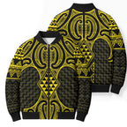 Mahi-dawg Maori Ta Moko Poutama Art Bomber Puffer Jacket - Aussie Hoodie