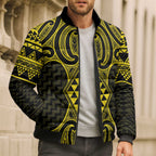 Mahi-dawg Maori Ta Moko Poutama Art Bomber Puffer Jacket - Aussie Hoodie