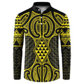 Mahi-dawg Maori Ta Moko Poutama Art Button Sweatshirt