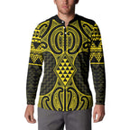 Mahi-dawg Maori Ta Moko Poutama Art Button Sweatshirt
