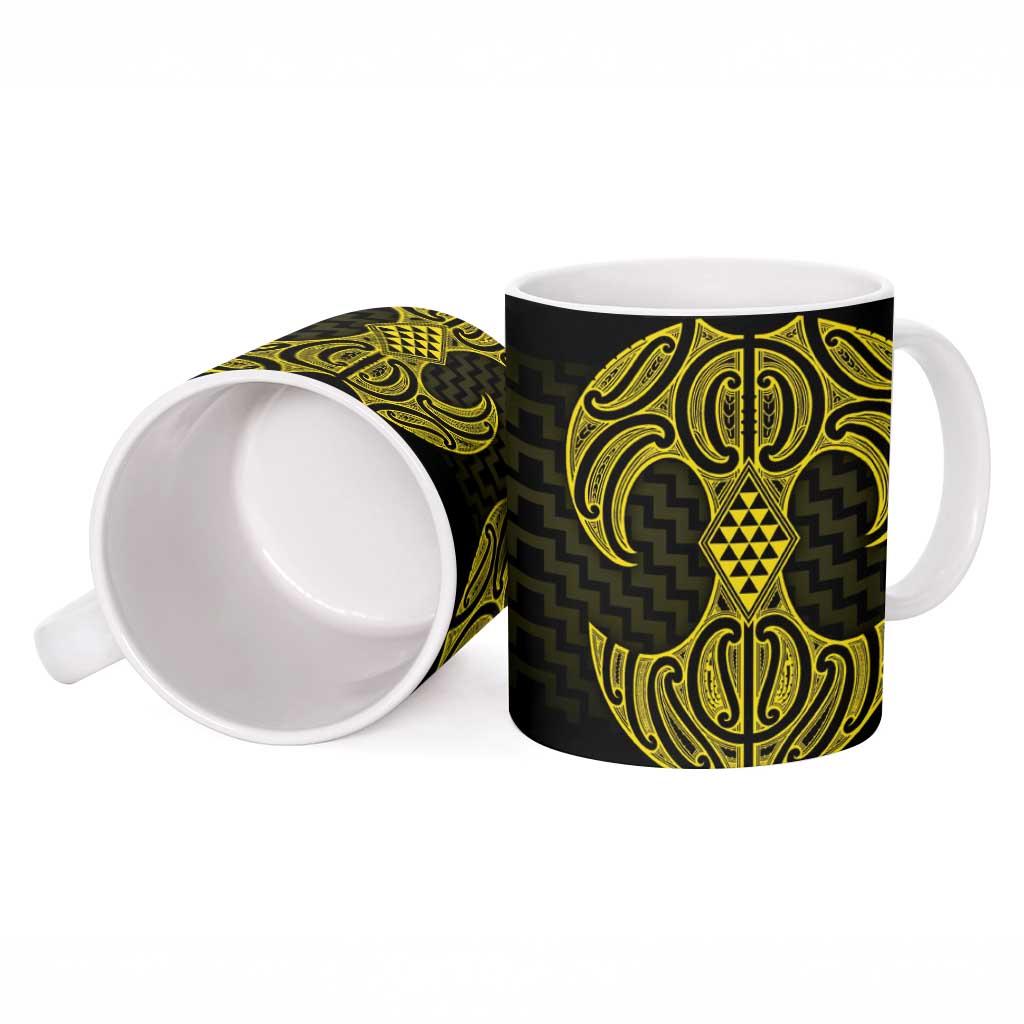 Mahi-dawg Maori Ta Moko Poutama Art Ceramic Mug - Aussie Hoodie