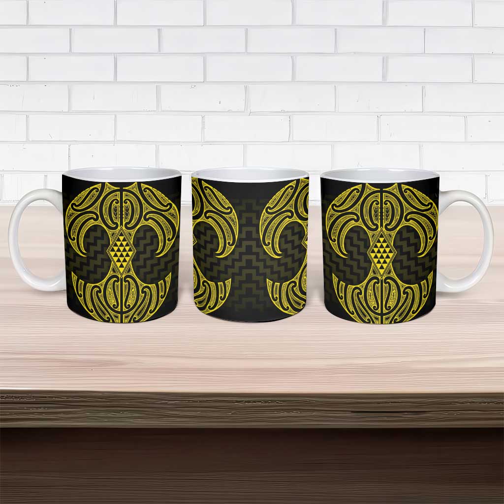 Mahi-dawg Maori Ta Moko Poutama Art Ceramic Mug - Aussie Hoodie