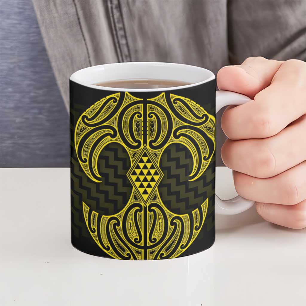 Mahi-dawg Maori Ta Moko Poutama Art Ceramic Mug - Aussie Hoodie