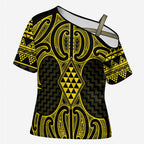 Mahi-dawg Maori Ta Moko Poutama Art Cross Shoulder Shirt - Aussie Hoodie