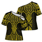 Mahi-dawg Maori Ta Moko Poutama Art Cross Shoulder Shirt - Aussie Hoodie