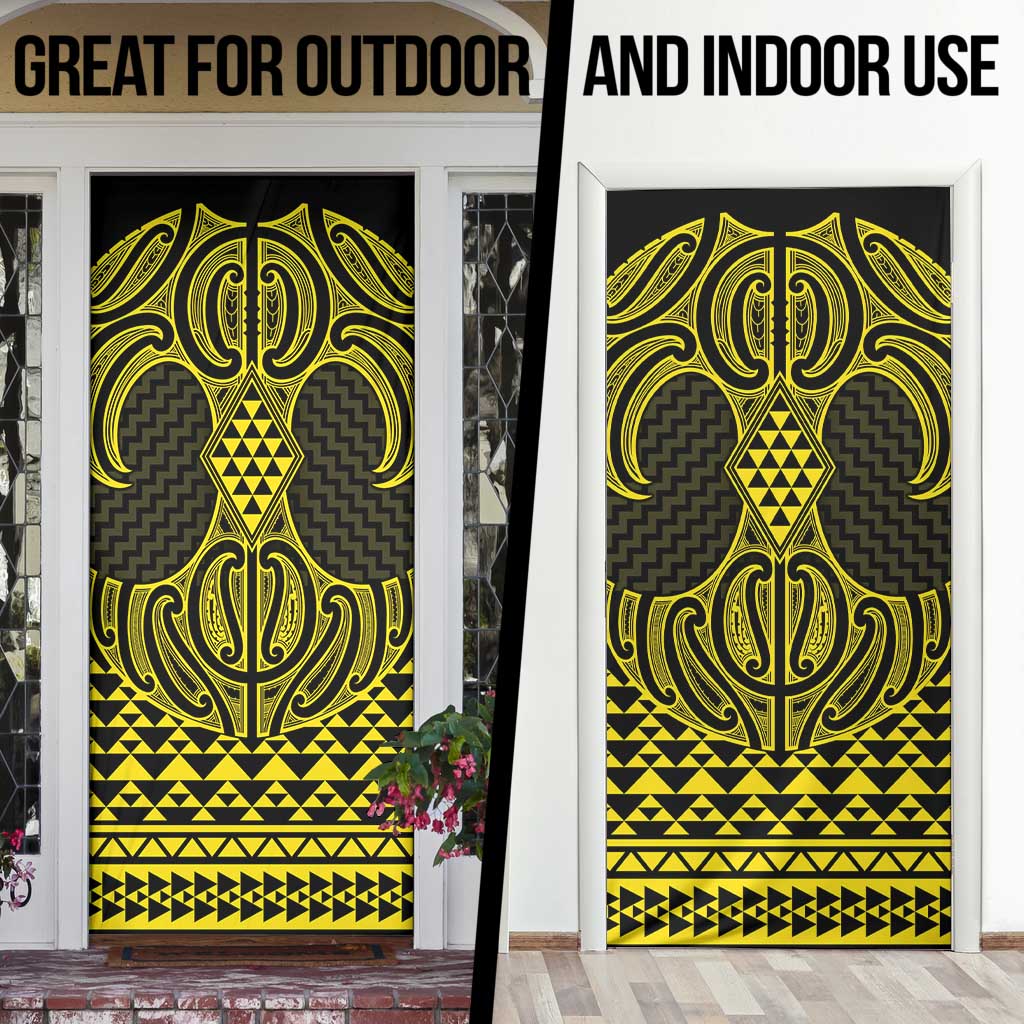 Mahi-dawg Maori Ta Moko Poutama Art Door Cover - Aussie Hoodie