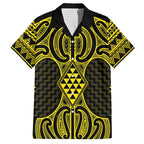 Mahi-dawg Maori Ta Moko Poutama Art Family Matching Long Sleeve Bodycon Dress and Hawaiian Shirt