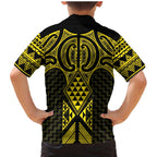Mahi-dawg Maori Ta Moko Poutama Art Family Matching Mermaid Dress and Hawaiian Shirt
