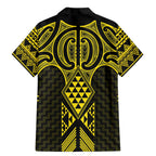 Mahi-dawg Maori Ta Moko Poutama Art Family Matching Mermaid Dress and Hawaiian Shirt