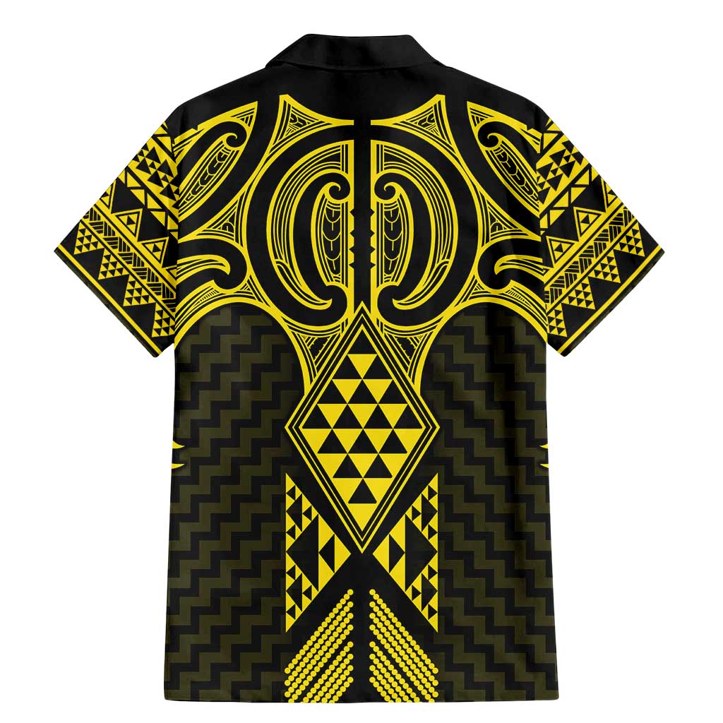 Mahi-dawg Maori Ta Moko Poutama Art Family Matching Mermaid Dress and Hawaiian Shirt