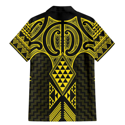 Mahi-dawg Maori Ta Moko Poutama Art Family Matching Mermaid Dress and Hawaiian Shirt