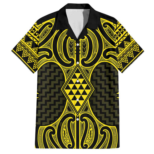 Mahi-dawg Maori Ta Moko Poutama Art Family Matching Puletasi and Hawaiian Shirt