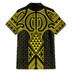 Mahi-dawg Maori Ta Moko Poutama Art Family Matching Puletasi and Hawaiian Shirt