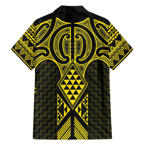 Mahi-dawg Maori Ta Moko Poutama Art Family Matching Puletasi and Hawaiian Shirt