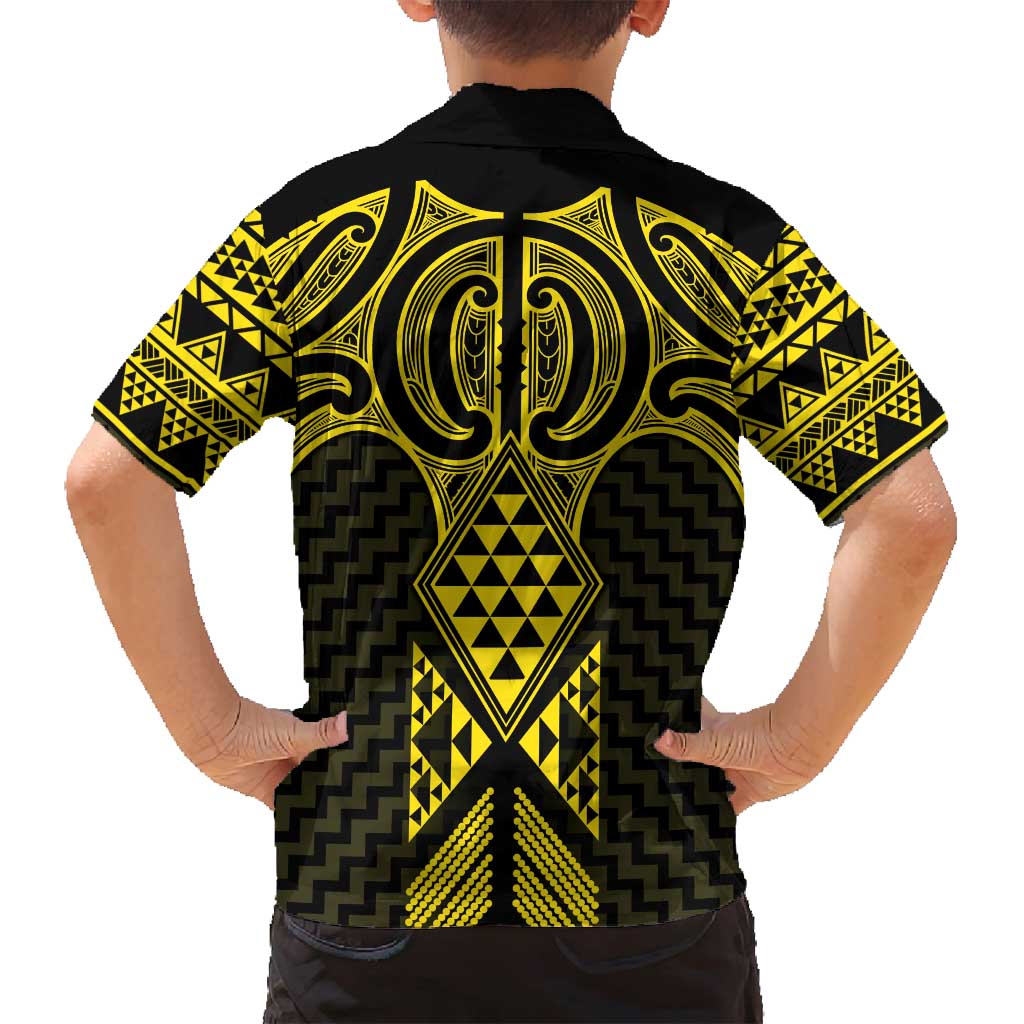 Mahi-dawg Maori Ta Moko Poutama Art Family Matching Summer Maxi Dress and Hawaiian Shirt