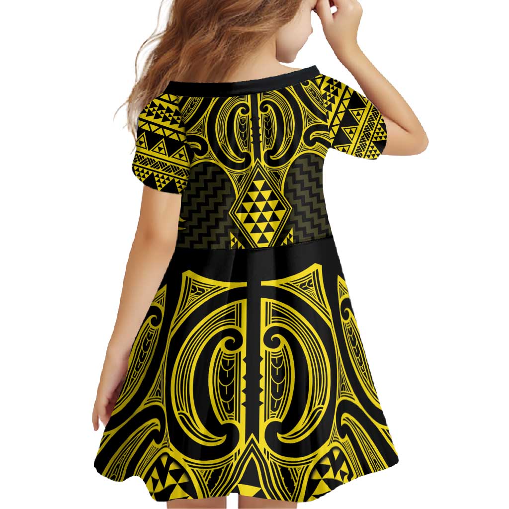 Mahi-dawg Maori Ta Moko Poutama Art Family Matching Summer Maxi Dress and Hawaiian Shirt