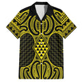 Mahi-dawg Maori Ta Moko Poutama Art Family Matching Tank Maxi Dress and Hawaiian Shirt