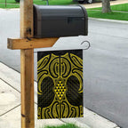 Mahi-dawg Maori Ta Moko Poutama Art Garden Flag