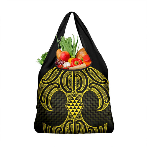 Mahi-dawg Maori Ta Moko Poutama Art Grocery Bag
