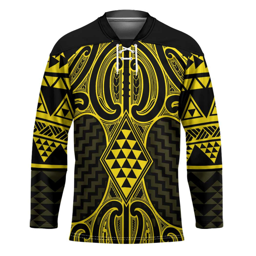 Mahi-dawg Maori Ta Moko Poutama Art Hockey Jersey - Aussie Hoodie