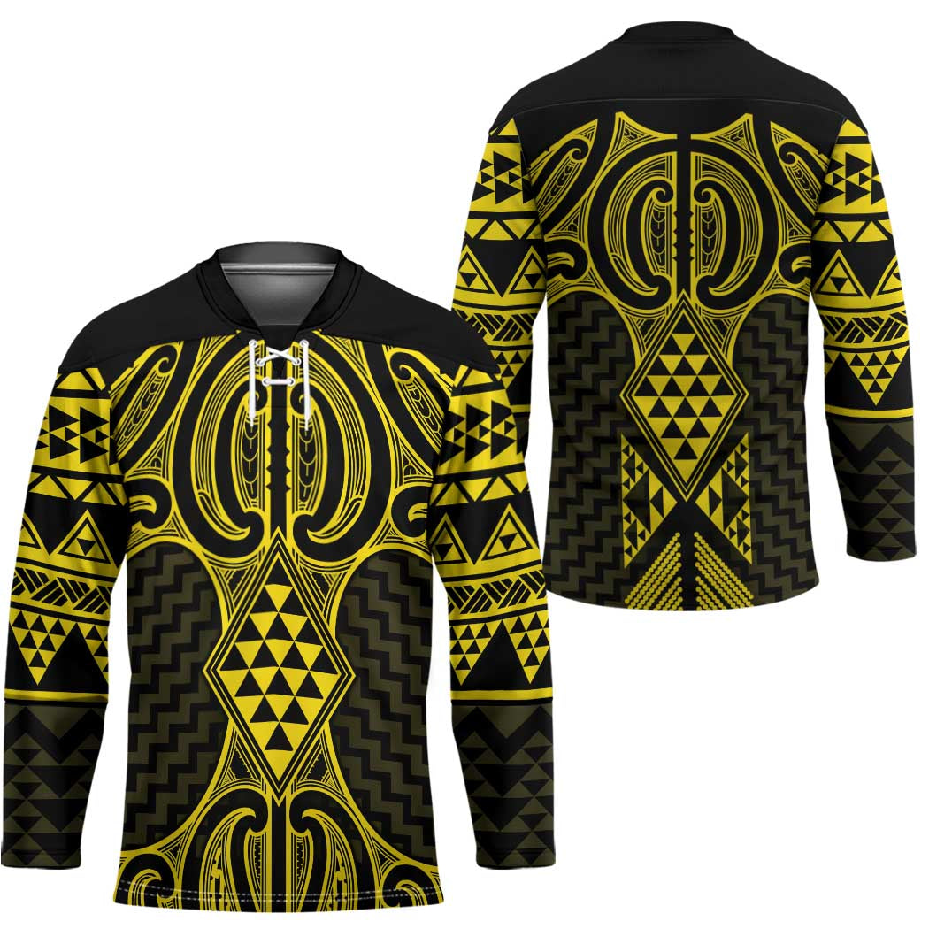 Mahi-dawg Maori Ta Moko Poutama Art Hockey Jersey - Aussie Hoodie